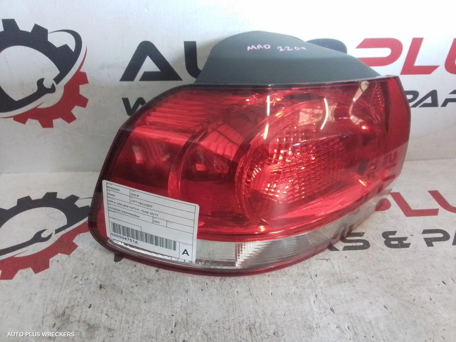 2009 Volkswagen Golf Left Taillight