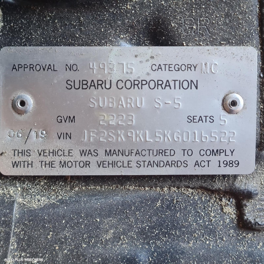 2019 Subaru Forester Engine