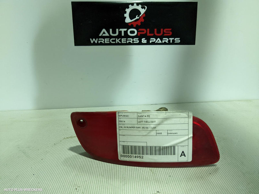 2008 Hyundai Santa Fe Left Taillight
