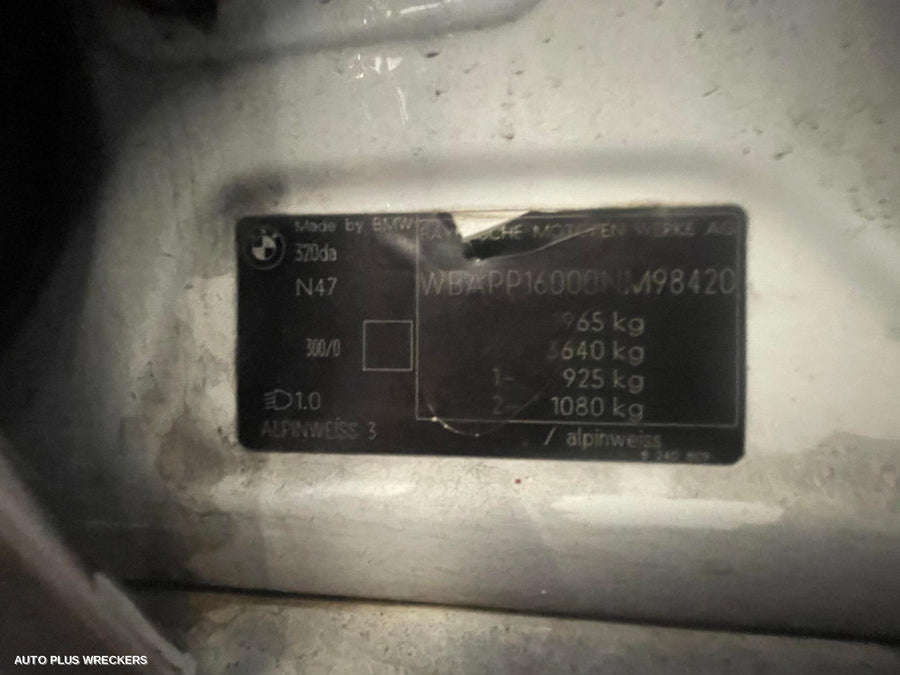 2010 Bmw 3 Series Right Front Door Window