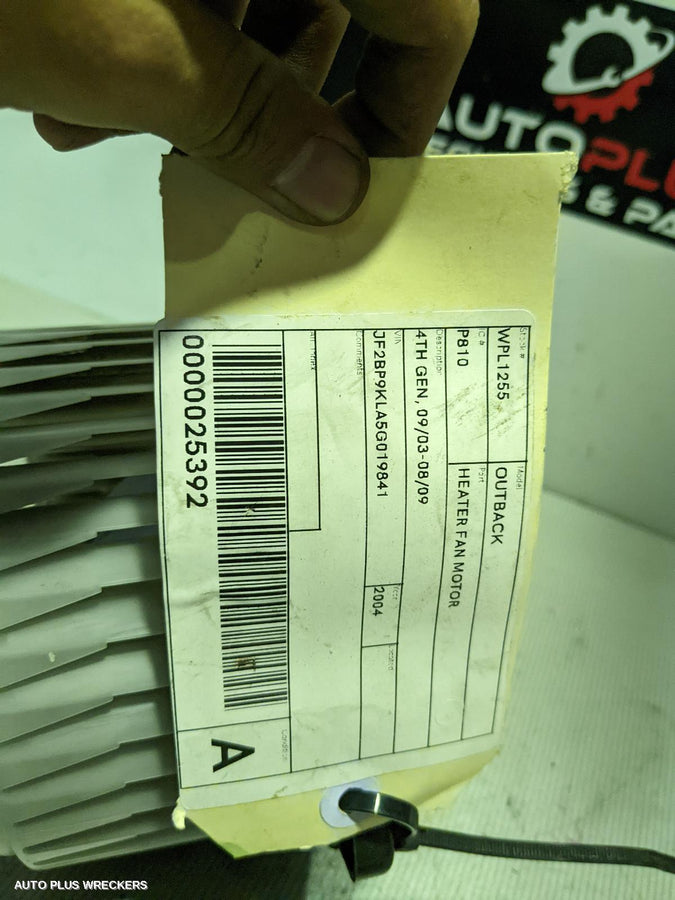 2004 Subaru Outback Heater Fan Motor