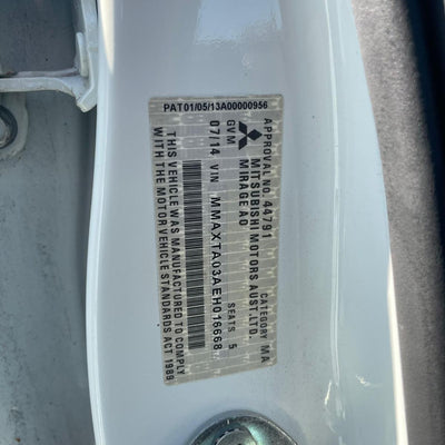 2014 MITSUBISHI MIRAGE PWR DR WIND SWITCH