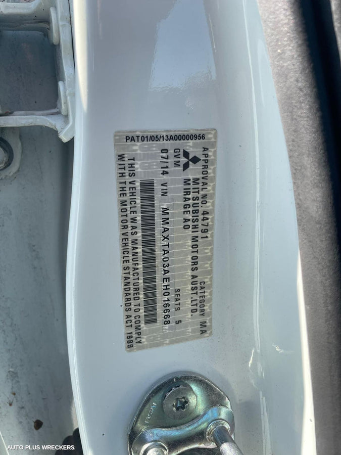 2014 Mitsubishi Mirage Heater Fan Motor