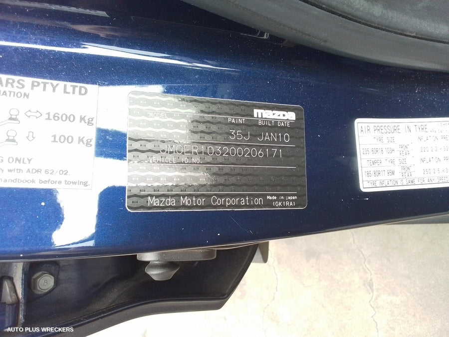 2010 Mazda Cx7 F Bar Reinforc Brack