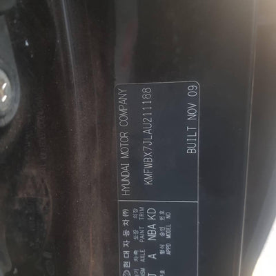 2010 HYUNDAI ILOAD/IMAX DOOR HANDLE