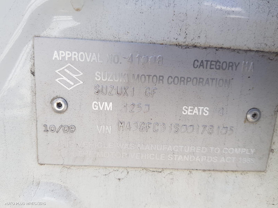 2009 Suzuki Alto Left Rear Door Window