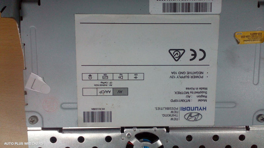 2018 Hyundai I30 Radio Cd Dvd Sat Tv