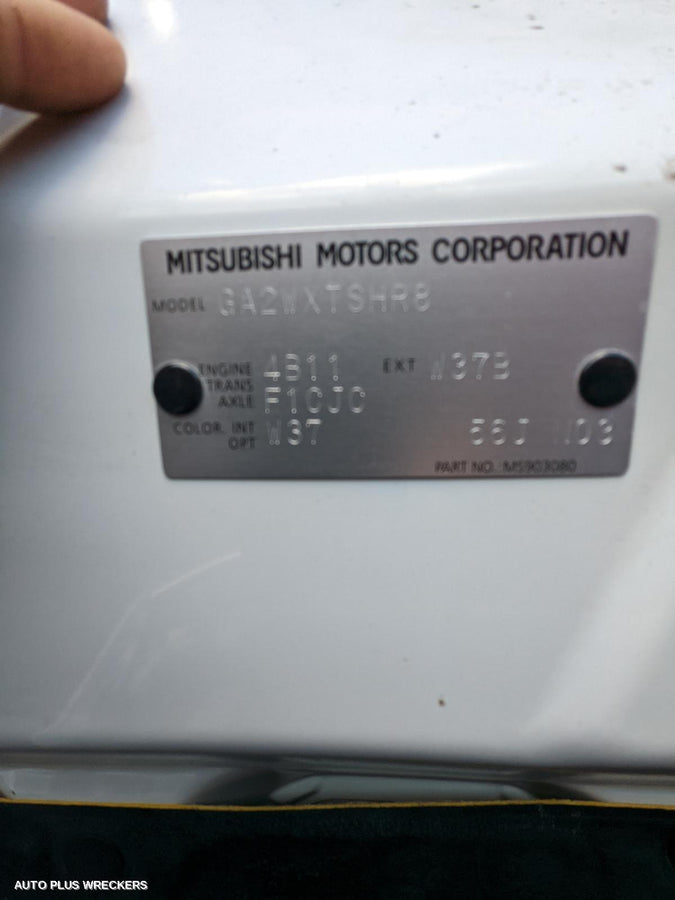 2019 Mitsubishi Asx Right Rear Door Window