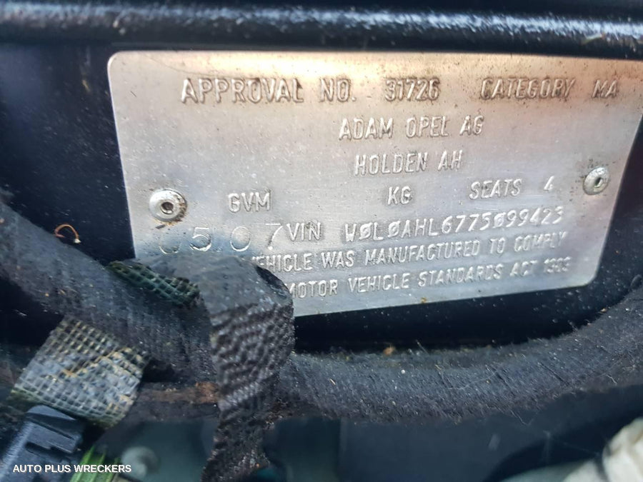 2007 Holden Astra R Bar Bracket Reinfo