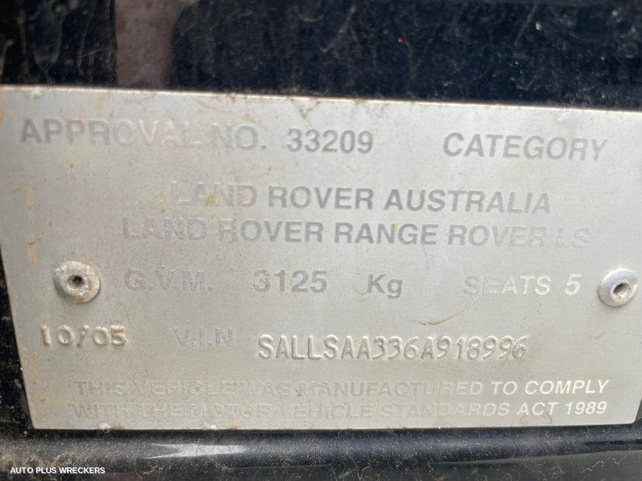 2005 Land Rover Rangerover Sport Bootlid Tailgate