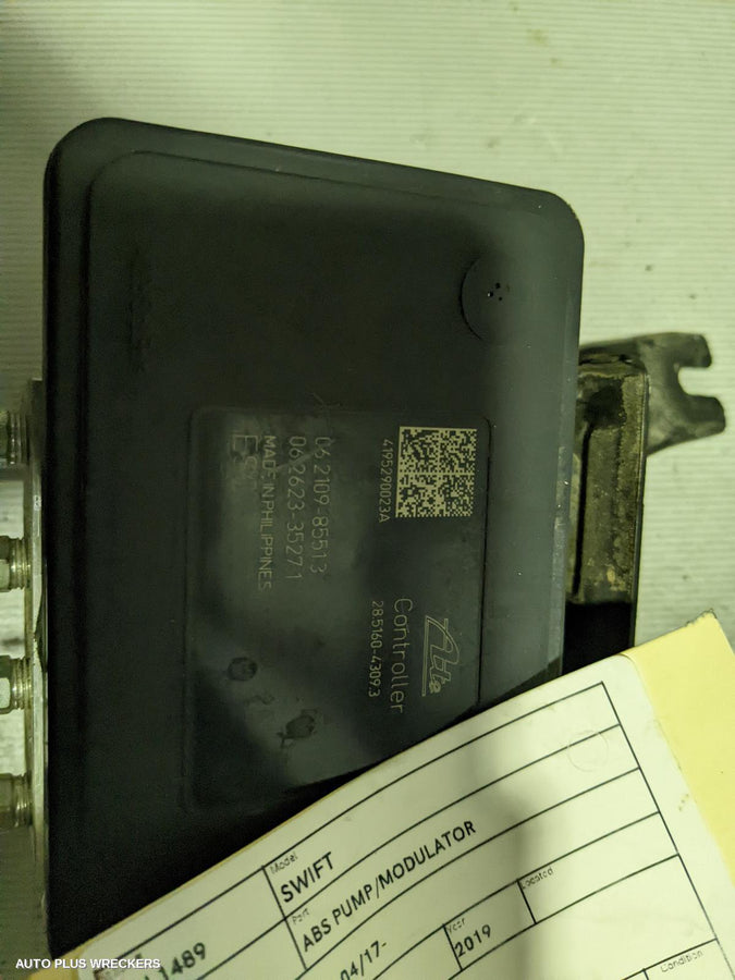 2019 Suzuki Swift Abs Pump Modulator