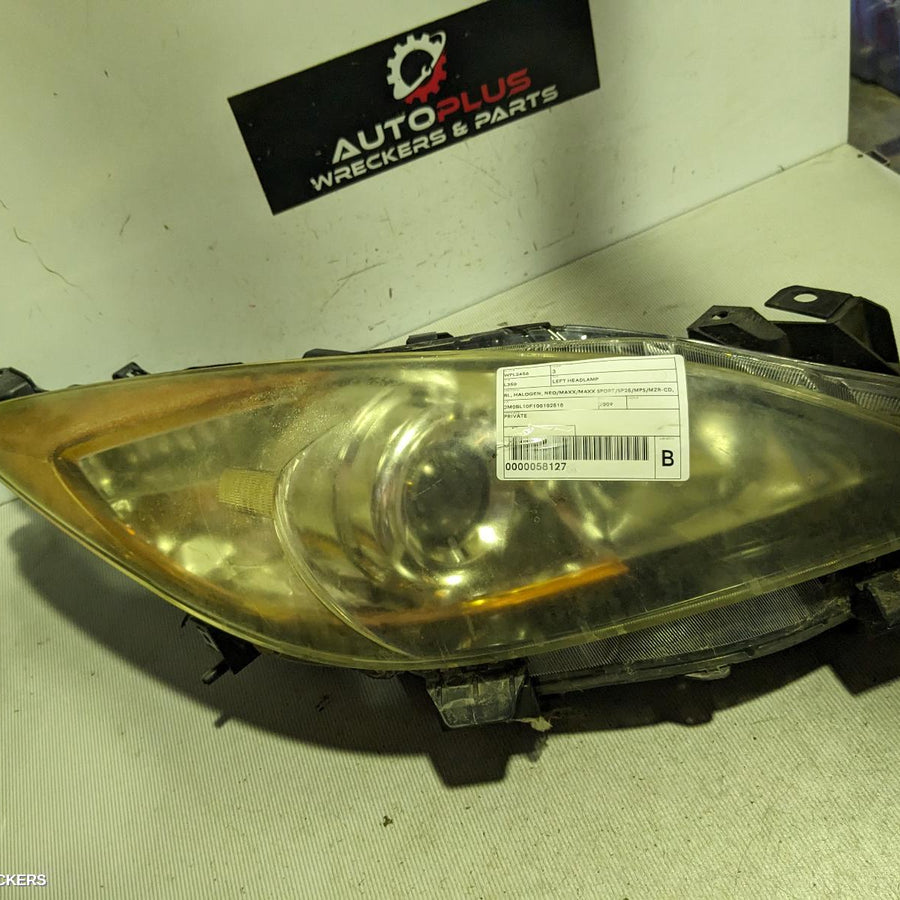 2009-2013 Mazda 3 Left Headlamp