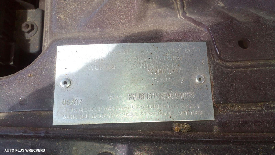 2007 Hyundai Santa Fe Left Rear Wnd Reg Motor