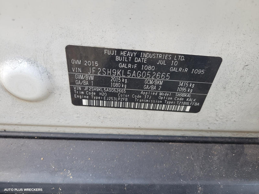 2010 Subaru Forester Left Door Mirror