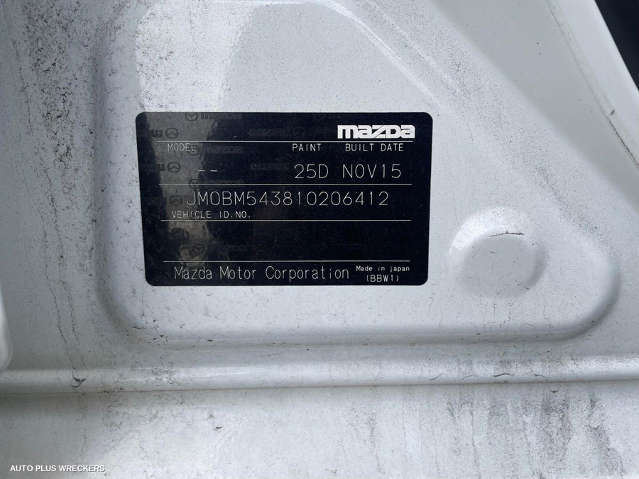 2016 Mazda 3 Left Indicator Fog Side