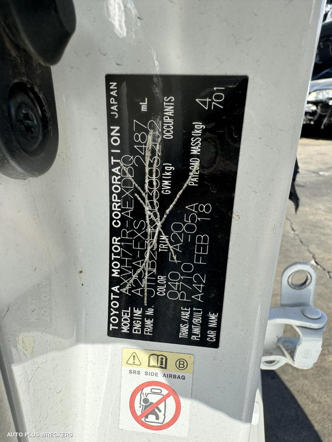 2018 Toyota Camry Catalytic Converter