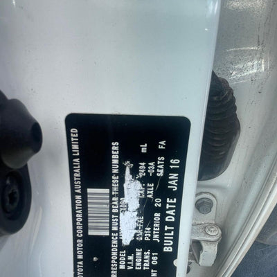 2016 TOYOTA CAMRY DOOR BOOT GATE LOCK