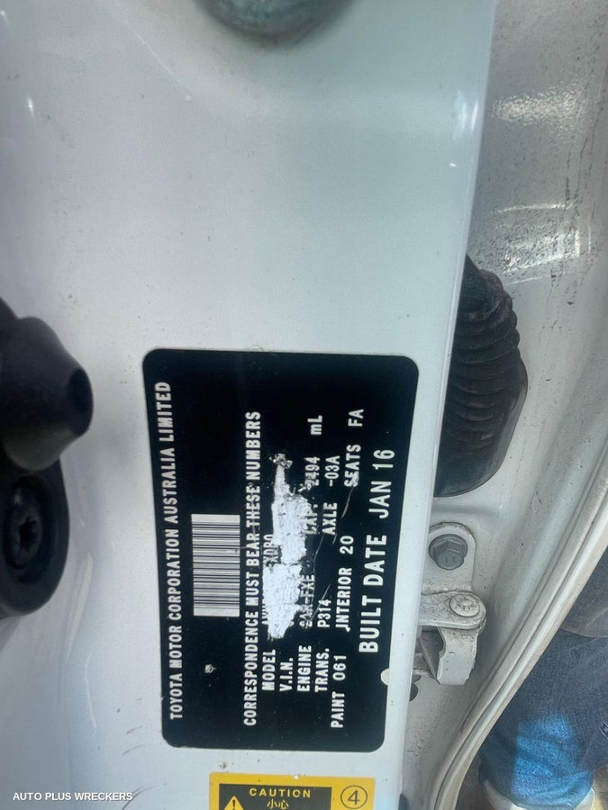 2016 TOYOTA CAMRY DOOR BOOT GATE LOCK