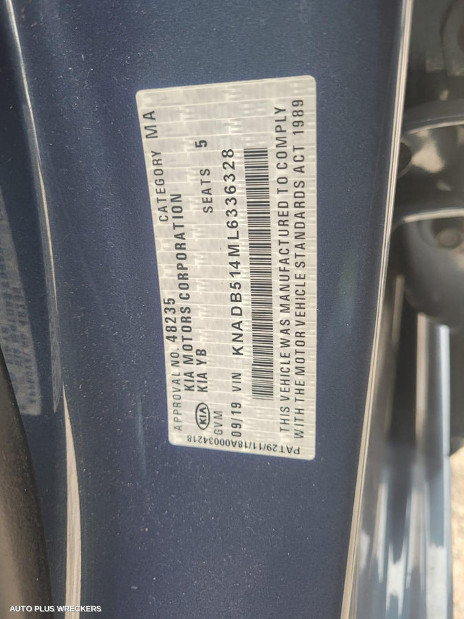 2019 Kia Rio Radio Cd Dvd Sat Tv