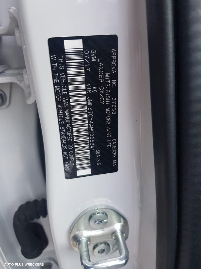 2017 Mitsubishi Lancer Alternator