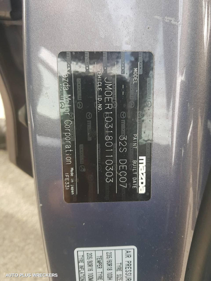 2008 MAZDA CX7 LEFT FRONT DOOR WINDOW