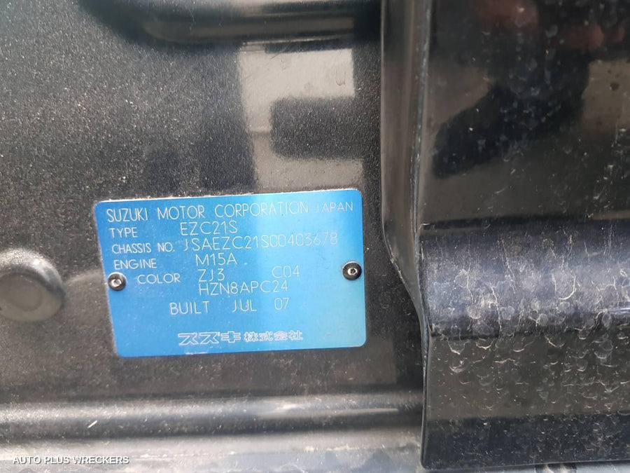 2007 Suzuki Swift Right Rear Door Window