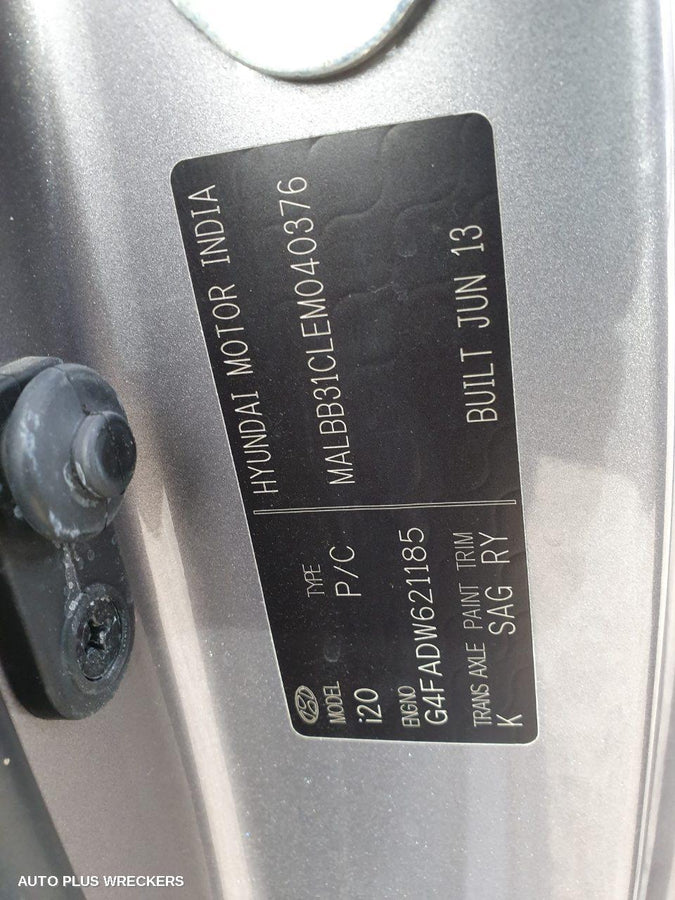2013 Hyundai I20 Door Boot Gate Lock