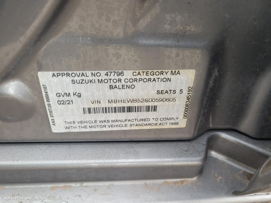 2021 Suzuki Baleno Pwr Dr Wind Switch