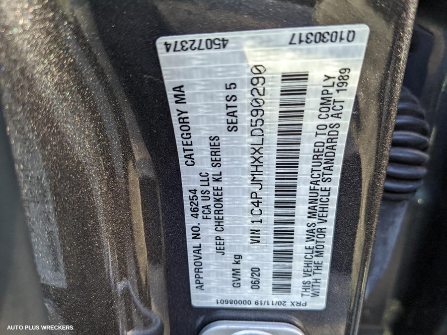 2020 Jeep Cherokee Wiper Motor