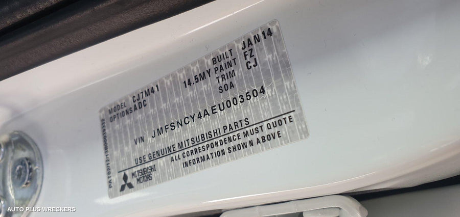 2014 Mitsubishi Lancer Pwr Dr Wind Switch