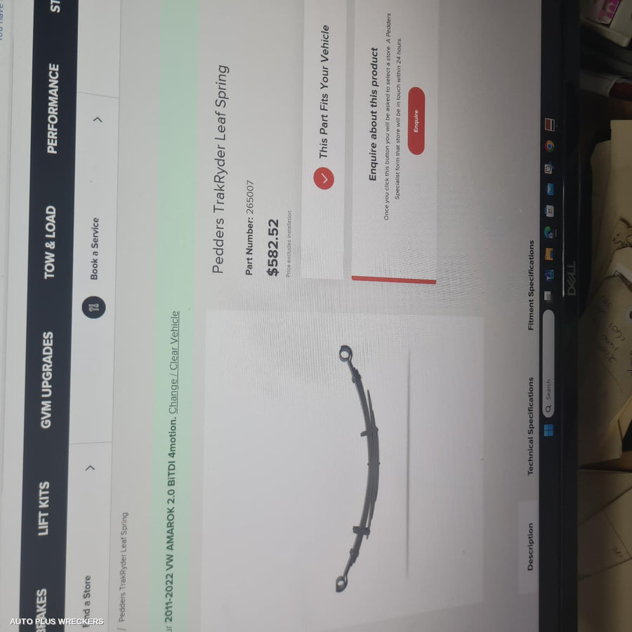 2011-2022 Volkswagen Amarok Complete Rear Suspen