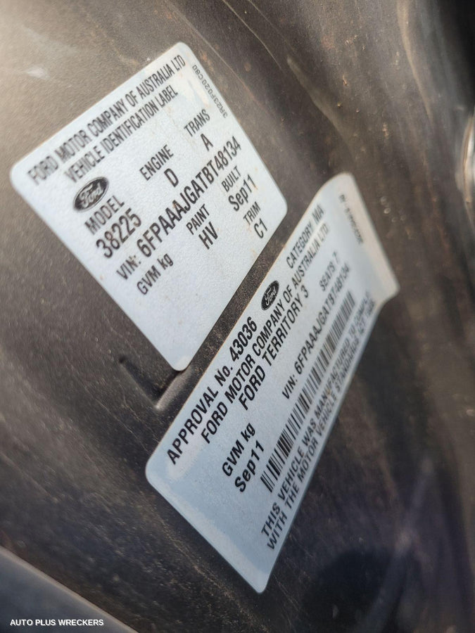 2011 Ford Territory Steering Box Rack