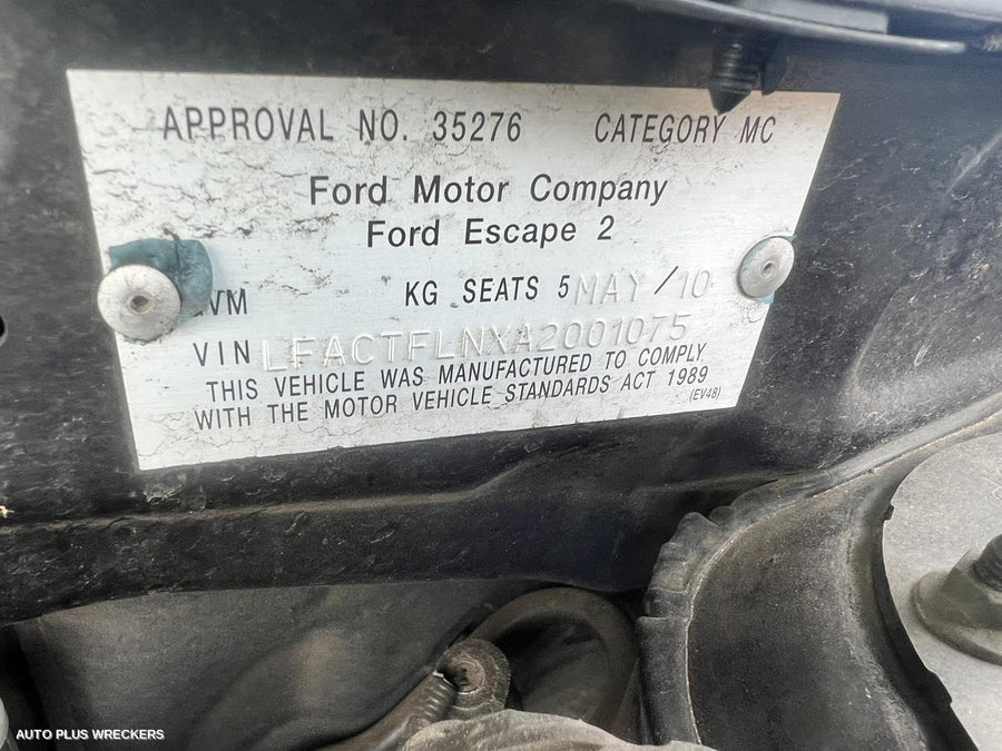 2010 Ford Escape Left Rear Wnd Reg Motor