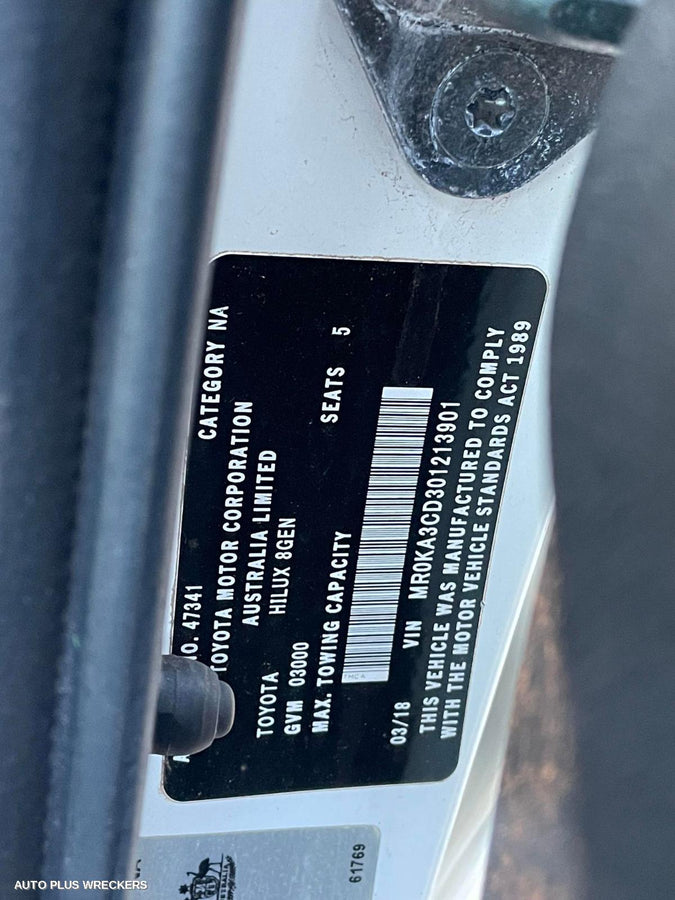 2018 Toyota Hilux Caliper