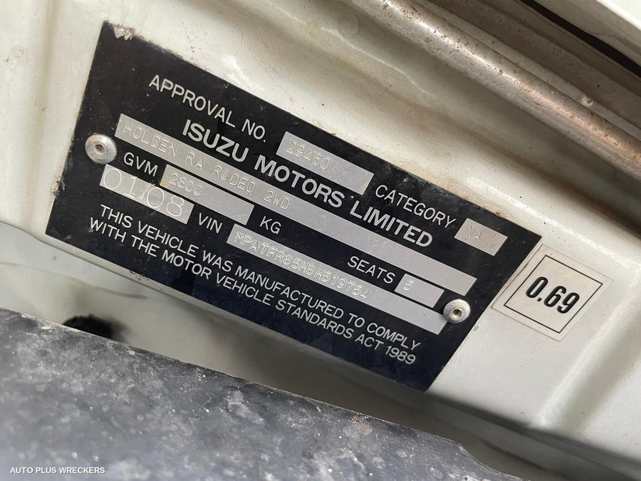 2008 Holden Rodeo Air Flow Meter