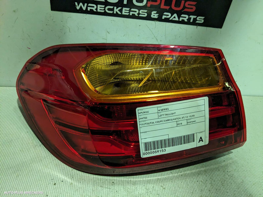 2018 Bmw 4 Series Left Taillight
