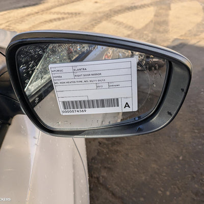 2012 Hyundai Elantra Right Door Mirror