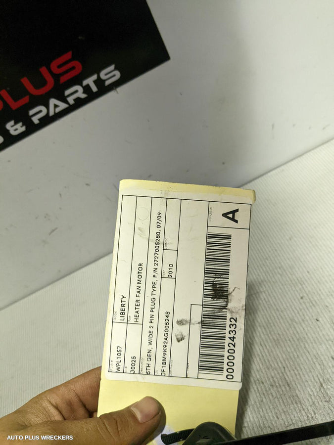 2010 Subaru Liberty Heater Fan Motor