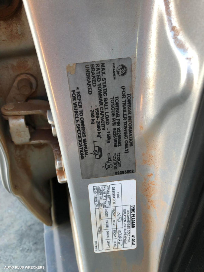 2016 Holden Captiva Left Front Window Reg Motor