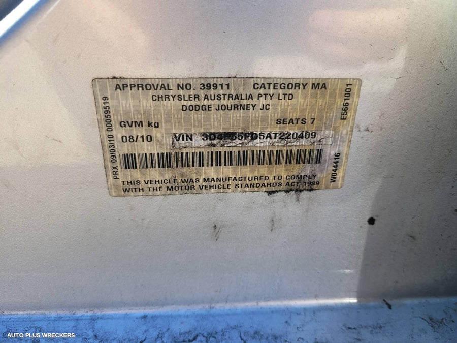 2010 Dodge Journey Right Front Window Reg Motor