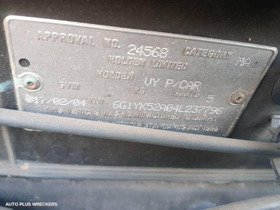 2004 Holden Commodore Bootlid Tailgate