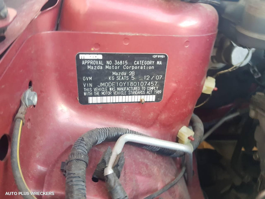 2007 Mazda 2 Right Front Window Reg Motor