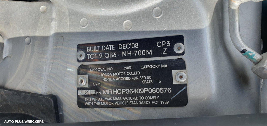 2009 Honda Accord Instrument Cluster