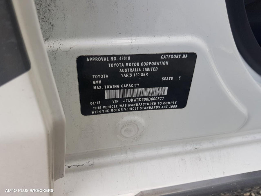 2018 Toyota Yaris Door Trim