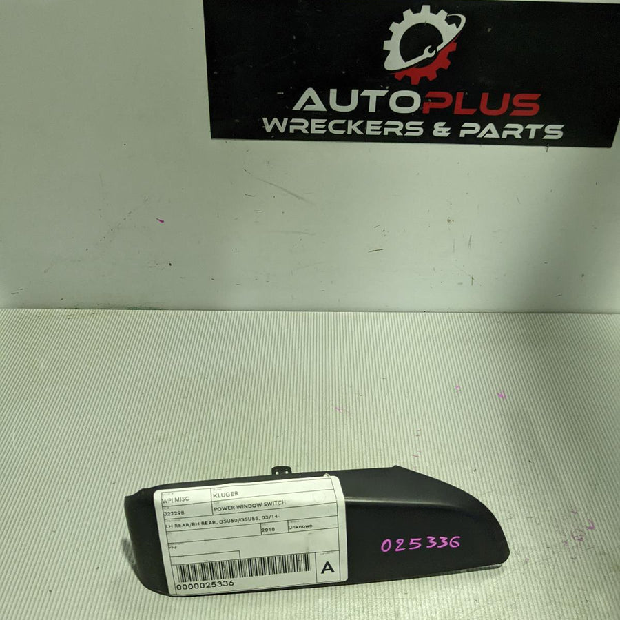 2018 Toyota Kluger Pwr Dr Wind Switch