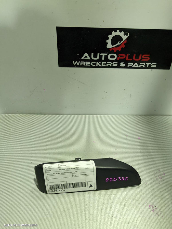 2018 Toyota Kluger Pwr Dr Wind Switch