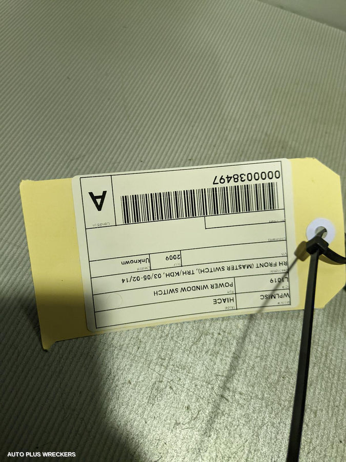 2009 Toyota Hiace Pwr Dr Wind Switch