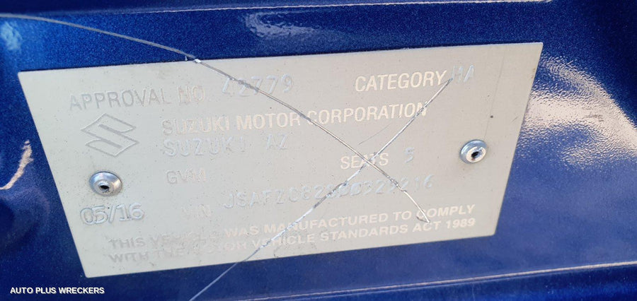 2016 Suzuki Swift Instrument Cluster