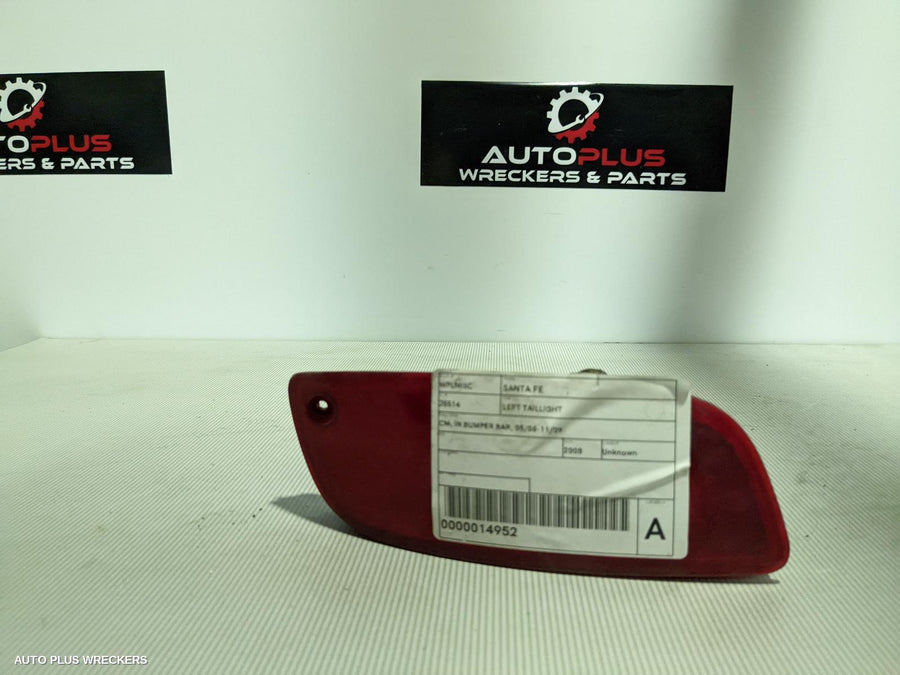 2008 Hyundai Santa Fe Left Taillight